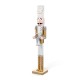Glitzhome 35.75"H Wooden Christmas Gold Dressed Soldier Nutcracker