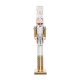 Glitzhome 35.75"H Wooden Christmas Gold Dressed Soldier Nutcracker