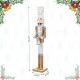 Glitzhome 35.75"H Wooden Christmas Gold Dressed Soldier Nutcracker