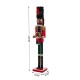 Glitzhome 36.5"H Wooden Christmas African Soldier Nutcracker