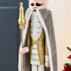 Glitzhome 42"H Wooden Christmas Gold Dressed King Nutcracker