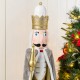 Glitzhome 42"H Wooden Christmas Gold Dressed King Nutcracker