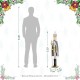 Glitzhome 42"H Wooden Christmas Gold Dressed King Nutcracker