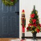 Glitzhome 42"H Wooden Christmas African King Nutcracker