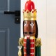 Glitzhome 42"H Wooden Christmas African King Nutcracker