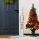 Glitzhome 42"H Wooden Christmas Silver Dressed Soldier Nutcracker