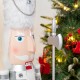 Glitzhome 42"H Wooden Christmas Silver Dressed Soldier Nutcracker