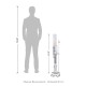 Glitzhome 42"H Wooden Christmas Silver Dressed Soldier Nutcracker
