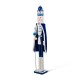 Glitzhome 42"H Wooden Christmas Blue Dressed King Nutcracker