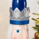 Glitzhome 42"H Wooden Christmas Blue Dressed King Nutcracker