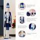 Glitzhome 42"H Wooden Christmas Blue Dressed King Nutcracker