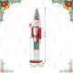 Glitzhome 26"H Wooden Christmas Green Brush Tree Nutcracker