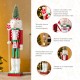 Glitzhome 26"H Wooden Christmas Green Brush Tree Nutcracker