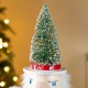 Glitzhome 26"H Wooden Christmas Green Brush Tree Nutcracker