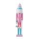 Glitzhome 24"H Wooden Christmas Pink Cake Nutcracker