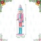 Glitzhome 24"H Wooden Christmas Pink Cake Nutcracker