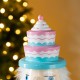 Glitzhome 24"H Wooden Christmas Pink Cake Nutcracker