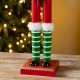 Glitzhome 23.5"H Wooden Christmas Elf Dog Nutcracker