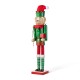 Glitzhome 23.5"H Wooden Christmas Elf Dog Nutcracker