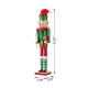 Glitzhome 23.5"H Wooden Christmas Elf Dog Nutcracker