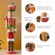 Glitzhome Set of 3 Wooden Christmas Novelty Pink Cake & Gingerbread Man & Elf Dog Nutcracker