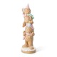 Glitzhome 29.25"H Christmas Macaron Pink Resin Stacked Gingerbread Man Porch Decor