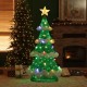 Glitzhome 29.25"H Christmas Macaron Pink Resin Stacked Gingerbread Man Porch Decor