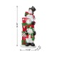 Glitzhome 35.25"H Christmas Resin Stacked Snowman Porch Decor