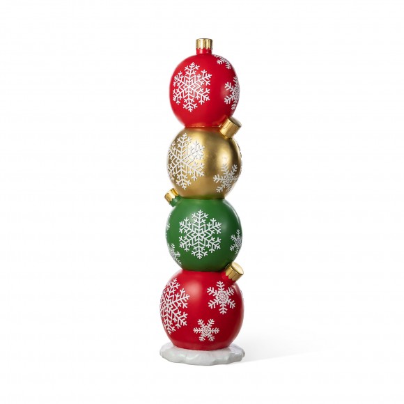 Glitzhome 36.25"H Christmas Resin Stacked Ornament Porch Decor