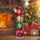 Glitzhome 36.25"H Christmas Resin Stacked Ornament Porch Decor
