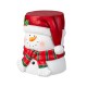 Glitzhome 14.25"H Christmas MGO Snowman Stool or Accent Table