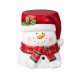 Glitzhome 14.25"H Christmas MGO Snowman Stool or Accent Table