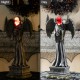 Glitzhome 24"H Lighted Halloween Grim Reaper Resin  Porch Decor  with Timer