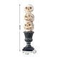 Glitzhome 18''H Halloween Resin Stacked Skull Table Decor