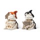 Glitzhome S/2 7''H Halloween Resin Skeleton Frogs Table Decor