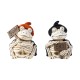 Glitzhome S/2 7''H Halloween Resin Skeleton Frogs Table Decor