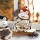 Glitzhome S/2 7''H Halloween Resin Skeleton Frogs Table Decor