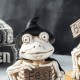 Glitzhome S/2 7''H Halloween Resin Skeleton Frogs Table Decor