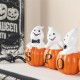 Glitzhome 15.50''L Halloween Polyresin SPOOKY  Ghost Pumpkin Table Decor