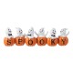 Glitzhome 15.50''L Halloween Polyresin SPOOKY  Ghost Pumpkin Table Decor