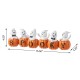 Glitzhome 15.50''L Halloween Polyresin SPOOKY  Ghost Pumpkin Table Decor