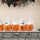 Glitzhome 15.50''L Halloween Polyresin SPOOKY  Ghost Pumpkin Table Decor