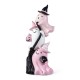Glitzhome 13.00''H Halloween Polyresin Stacked Pink Ghost Table Decor