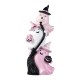 Glitzhome 13.00''H Halloween Polyresin Stacked Pink Ghost Table Decor