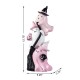 Glitzhome 13.00''H Halloween Polyresin Stacked Pink Ghost Table Decor