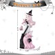 Glitzhome 13.00''H Halloween Polyresin Stacked Pink Ghost Table Decor