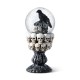 Glitzhome 100mm 7.25''H Halloween Resin Stacked Skull Waterglobe