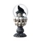 Glitzhome 100mm 7.25''H Halloween Resin Stacked Skull Waterglobe