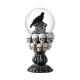Glitzhome 100mm 7.25''H Halloween Resin Stacked Skull Waterglobe