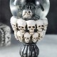 Glitzhome 100mm 7.25''H Halloween Resin Stacked Skull Waterglobe